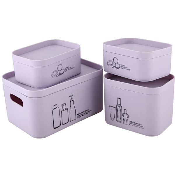 4 stk. serie/sæt makeup organizer til kosmetik opbevaringsboks til plastikboks opbevaring diverse beholdere til tablets