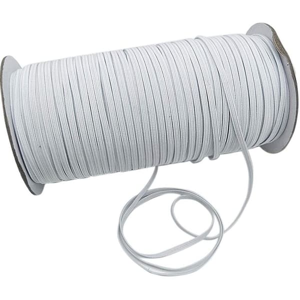 1/8 tommer elastisk snor kraftig strækbart reb flettet elastikbånd/elastisk reb 200 meter elastisk spole til perlearbejde, perlearbejde (hvid)