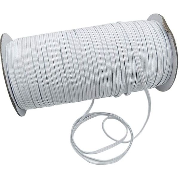 1/8 tum elastisk sladd tung stretch rep snodd elastisk band/elastisk rep 200 meter elastisk spole för pärlning, pärlning (vit)