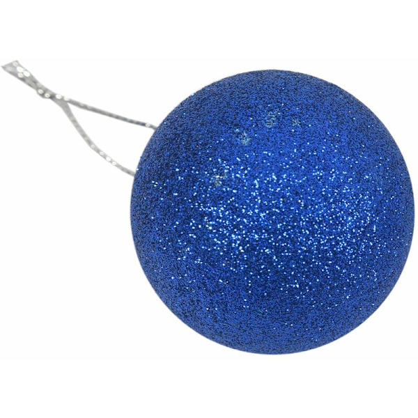 24 stk juletrepyntkule 6 cm diameter for anheng og årsdekorasjon (kongeblå)