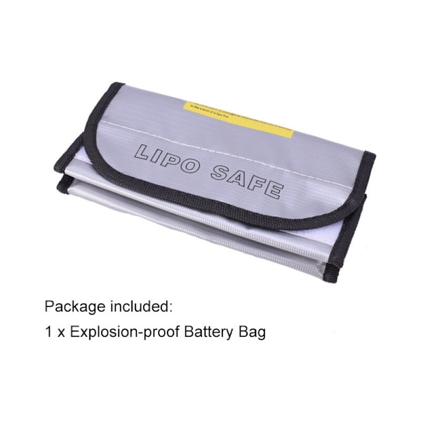 Sikkerhetspose for litium-batterier, brannsikker og eksplosjonssikker sikkerhetsskjerm for batterilading -