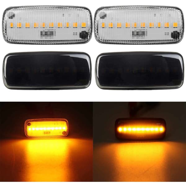 LED-Sidemarkerlys til 200 300C Sebring Caliber Nitro Compass Bil Hvid Blinklys