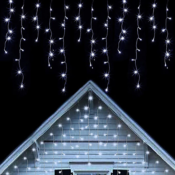 100M Sadunauhat 600 LED Lämmin Valkoinen Valo, 8 Sisä- ja Ulkokäyttöön Sopivaa Valotilaa, Vedenkestävä Valoisa Koriste Jouluun, Hääjuhliin, Syntymäpäiville, Terassille