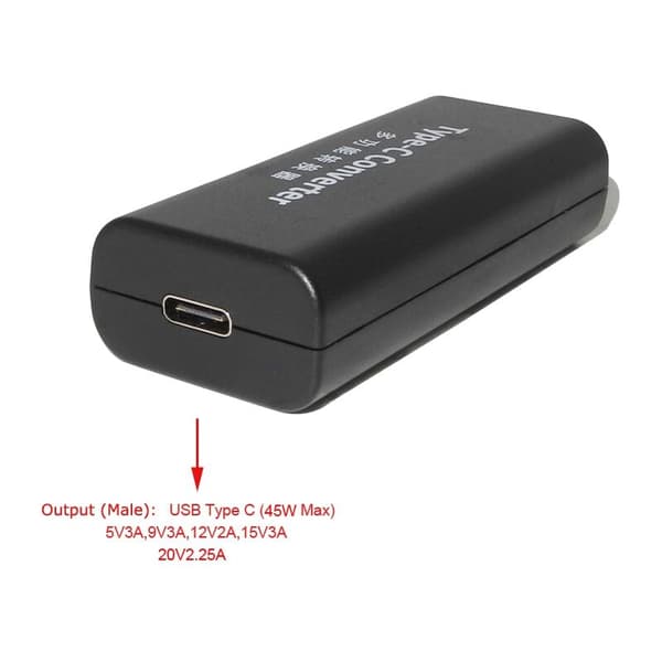 45W bærbar computer strømstik DC-adapter oplader konverter til Lenovo Hp 5.5X2.5Mm hun til USB Type C han adapter