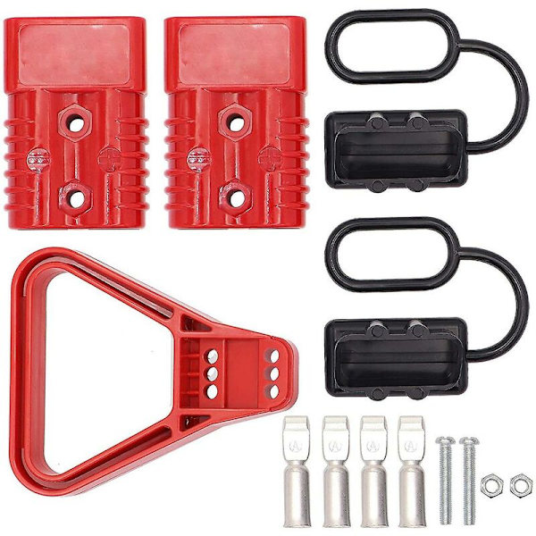 2 st 175A 1/0 AWG Batterikontaktkabel Snabbkopplingssats för Anderson-kontakt för Bil ATV W
