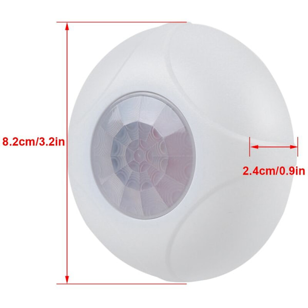 Trådløs Loft Passiv Infrarød Detektor Topmonteret, Loftkabel, Passiv Infrarød Sensor, Alarm-