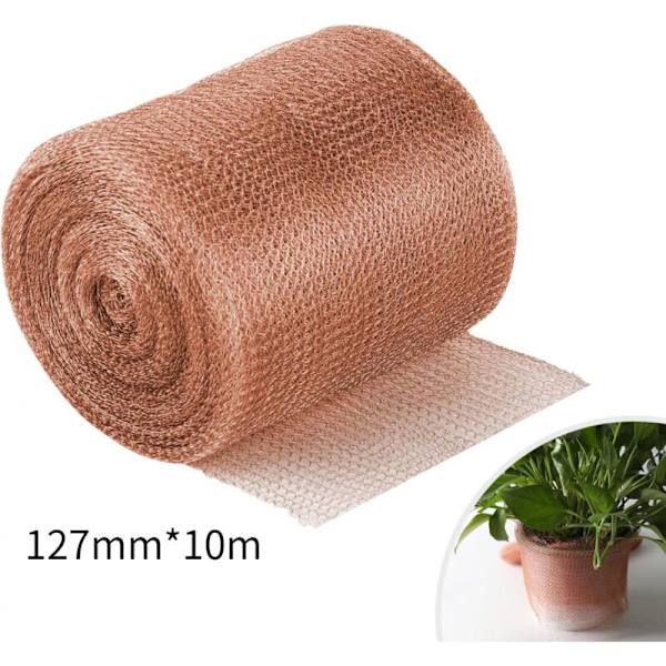 Kopparnät, 12,5 cm x 1 m, 100 % rent koppar nät, rullad koppar nät, gap blocker för hålbyggnad, fröplanta och fröskydd, fyllningstyg själv