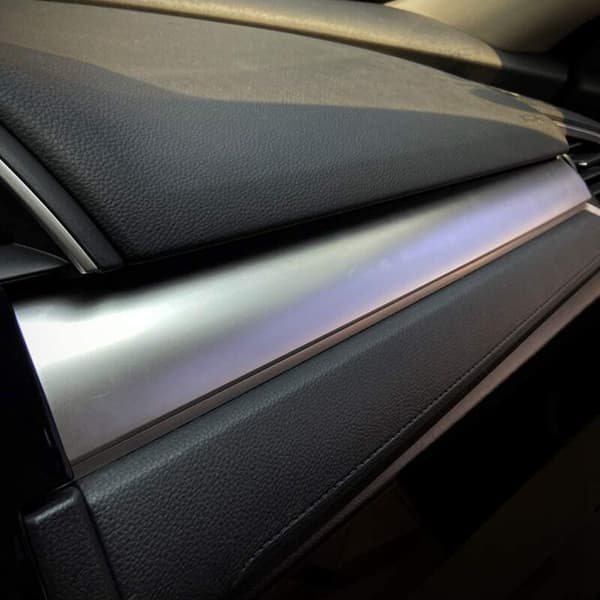 Interiør Sentral Kontroll Dashbord Strip Deksel Trim Panel Sølv for 10. Gen 2016-2020