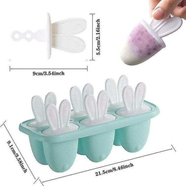 Mini-jäätelömuotti 6 Mini Diy Jäätelömuotti Silikoni Jäätelökone