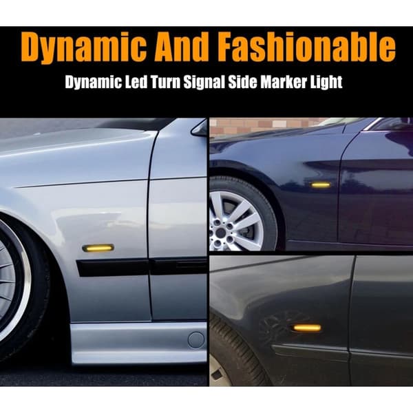 Rök LED dynamisk sidomarkeringsljus för 3-serie E46 Coupé 1997-2001