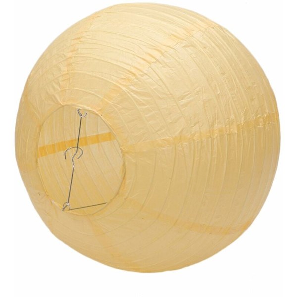 1 x Japansk Japansk Papir Lanterne Lampeskærm til Bryllup, 40 cm (16 Tommer) Dyb Gul