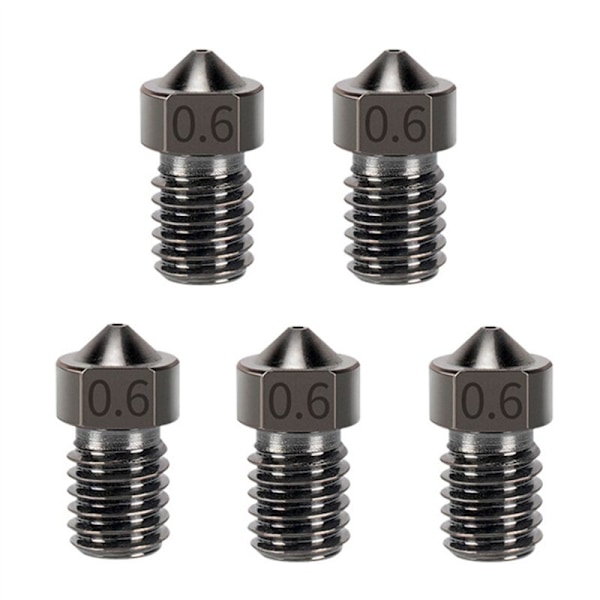 Hærdede Stål Dyser V6 Dyser til 1.75mm Hotend Aero Ekstruder Prusa I3 Mk3 3D Printer 0.6mm 10 stk