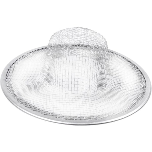 Silfilter i rustfritt stål, sil for vask, øvre diameter 3,5 tommer