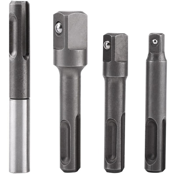 SDS Plus Skaft Adapter till 1/4\" Hexfäste och 1/4\" 3/8\" 1/2\" Kvadratiska Borrbitar Förlängningskoppling