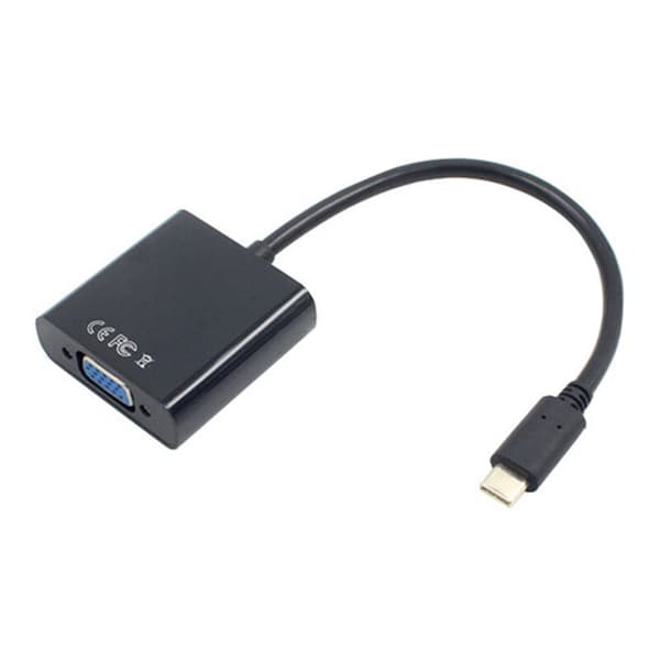 USB-C USB 3.1 Type C til VGA Han til VGA Adapter Kabel 1080p Video Overførsel Konverter til 12 tommer