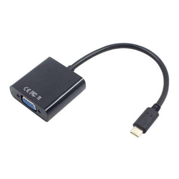 USB-C USB 3.1 Type C til VGA hann til VGA adapterkabel 1080p video overføringskonverter for 12 tommer