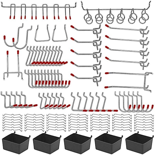 Metallisk Pegboard-organiseringsset - 114 delar