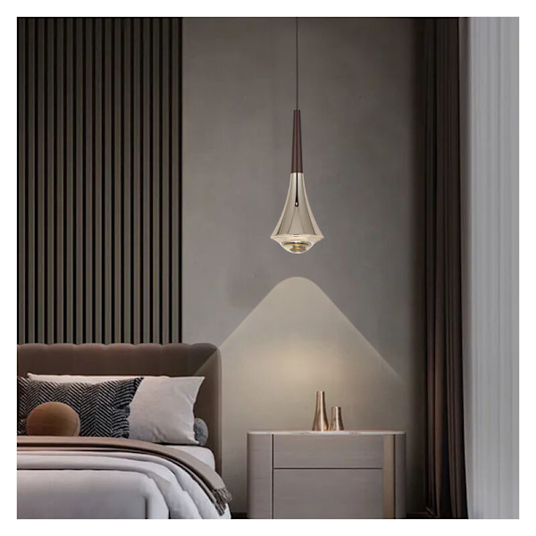 Ljus med fokuserad 7W LED-spårspotlight, infällbar modern lyft guld pendellampa, höjdjusterbar accentnedbelysning 3000K linjär för matsal