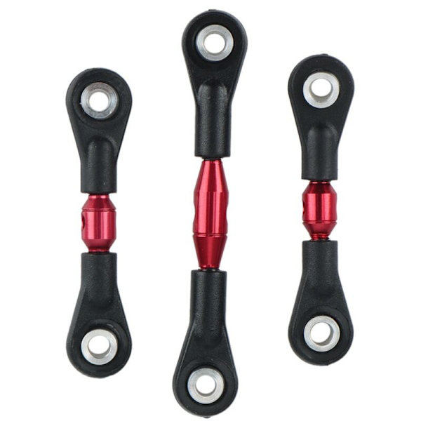 6 st metallstyrning länkarmsände för TT-01 TT01 1/10 RC bil uppgraderingstillbehör, röd