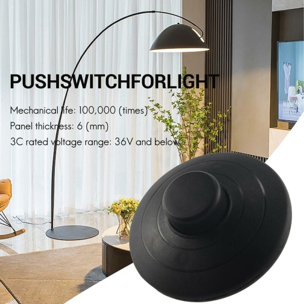 1 st svart lampbasomkopplare tryckpedal fotswitch