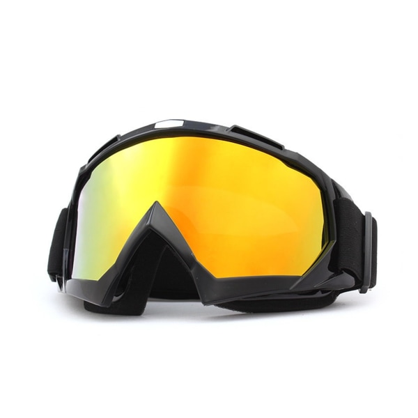 Skibriller, sportsbriller, beskyttelsesbriller, masker, rideski vindtæt sandridderudstyr, herre- og damebriller, udendørs (farve: guldlinser)
