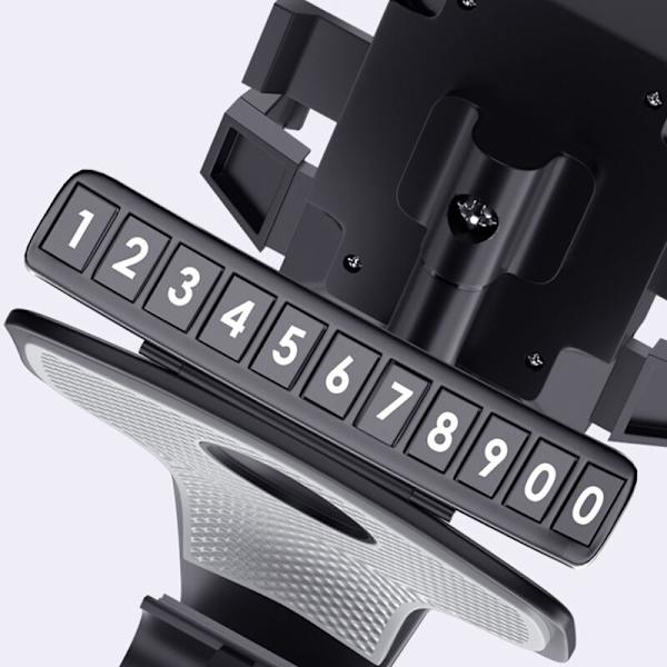 Bil Dashboard Telefonholder Auto 360 Graders Rotation Multifunktionel Gadget Parkering Nummer