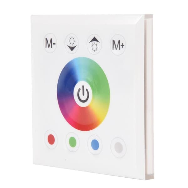 DC12V-24V RGB/RGBW Væg Touch Screen Controller Glaspanel Dimmer Controller til LED Strip Lampe Hvid