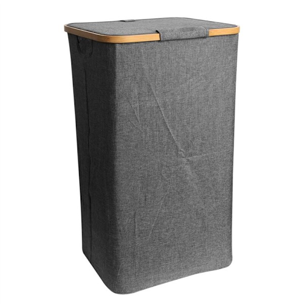 Vasketøjskurv med låg, Tøjkurve med håndtag, Foldbar Vasketøjskurv til Tøjopbevaring