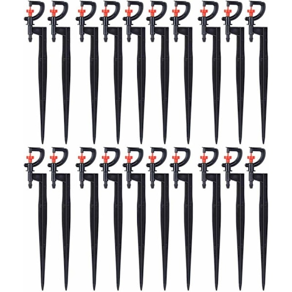 Vannings sprinkler, 20 stk, G-type 360 ​​graders roterende mikros sprinkler