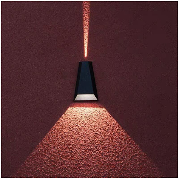 Liten vegglampe lys LED-belysning 8W nattlys 3000K opp og ned vegglamper for innendørs soverom stue hotell, grå