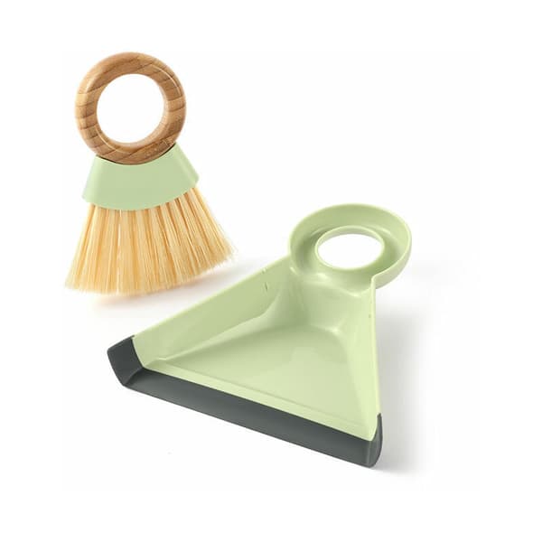 Mini kost og fejebakke, plast, lysegrøn