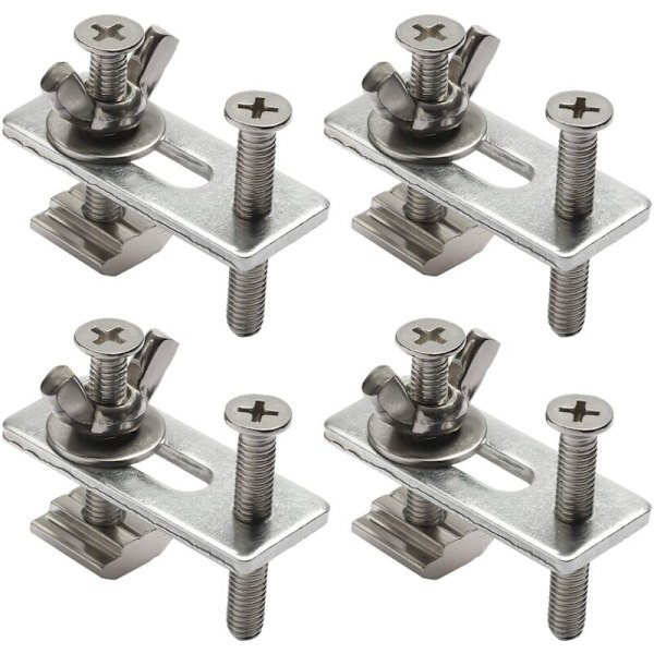 4Pcs Mini T-Rail Clamp Hold Down with Fixture Plate Engraving Machine Iron for CNC