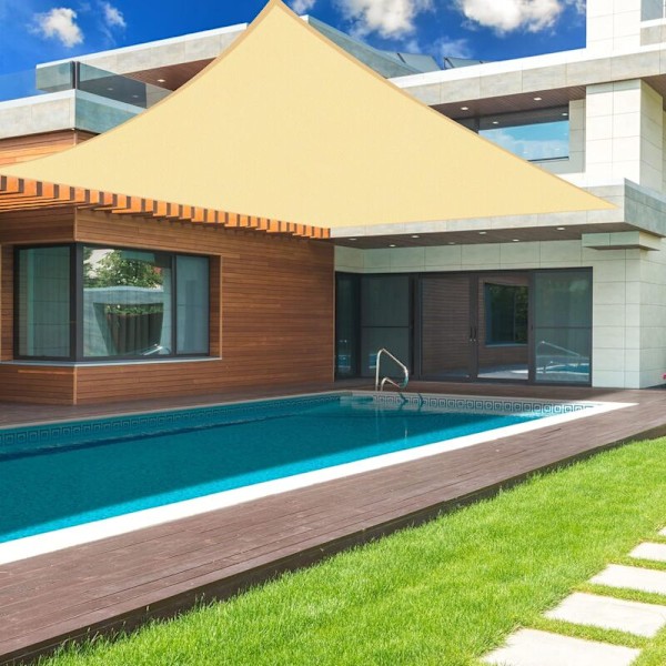 Rektangulær Firkantet Skygge Sejl 2,5x3m Farve Sable, Vandafvisende Lærred 95% UV-Strålebeskyttelse, til Udendørs, Have & Terrasse, Swimmingpool