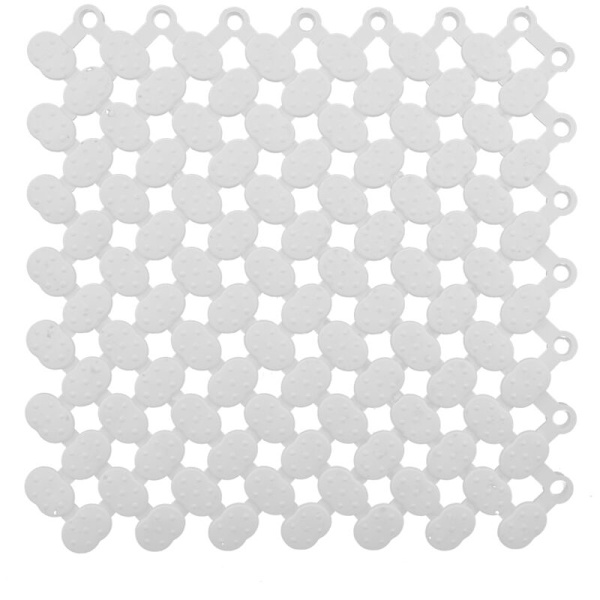 6 st 20x20cm halkfria, sammankopplingsbara mattor för kök, badrum, dusch, pool, balkong (vit)