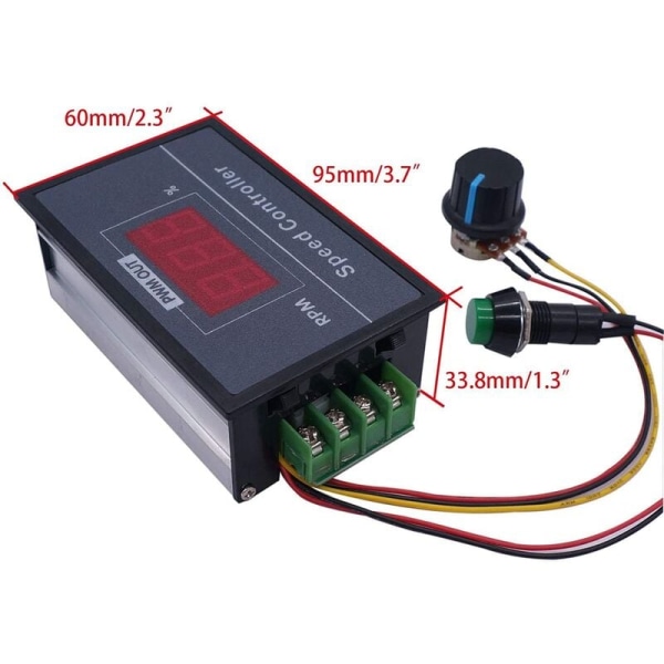PWM DC-motorhastighetsregulator med digital display 30A PWM justerbar hastighet kontinuerlig regulator