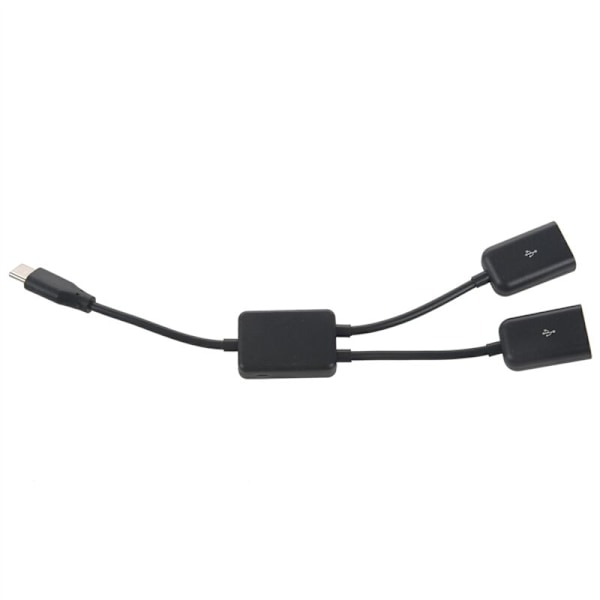 4X Type C OTG USB-uros-liitäntä Dual 2.0 Latauskeskus 2 Porttia Kaapelin Y-jakaja