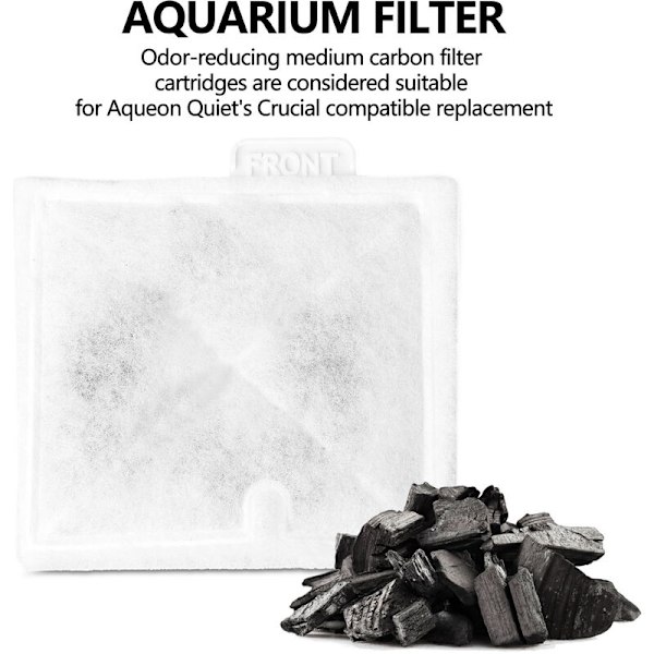 6 Akvarie Medium Kulfilterpatroner, Til Quietflow 10 Erstatninger