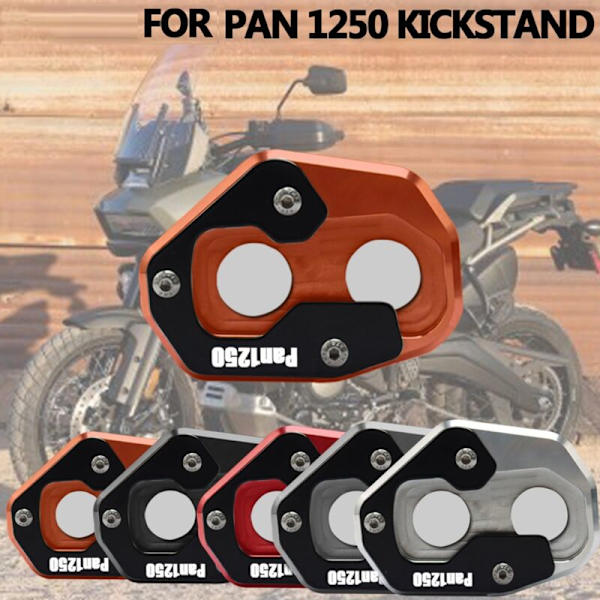 Motorcykeltillbehör Fotstöd Förlängningsplatta Sidostöd Förstoringsplatta för Pan America 1250 2021 Silver