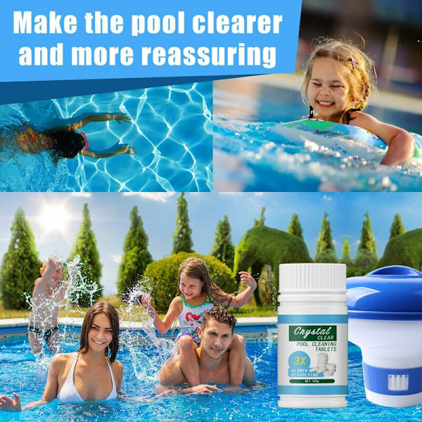 Flytande Pool Dispenser, Automatisk Klor Dosering, Spa Flytande Dosering, Klor Diffusor, Pool Kemisk Dispenser + Pool Effervescerande Tabletter