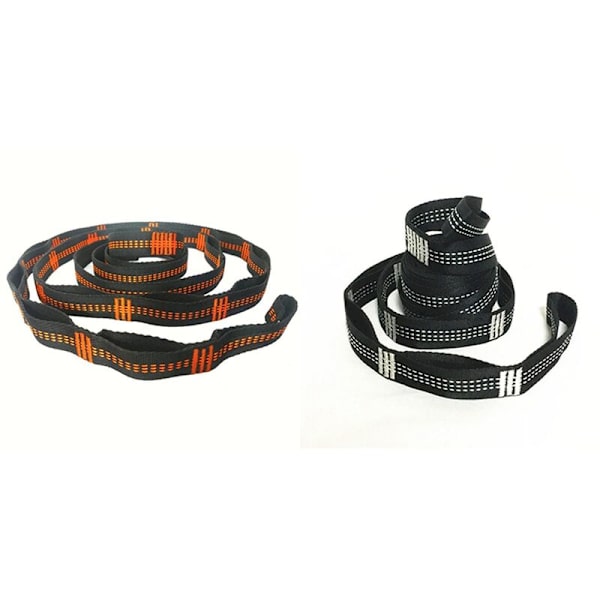 Utomhus Hängmatta Träband Hög Träband Rep Lastbärande Nylon Rem Klättring Platt Bälte Skydd Orange