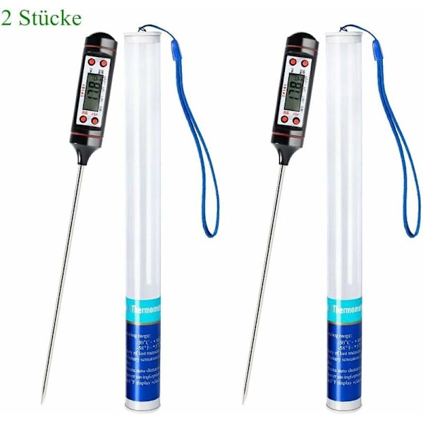 2-delt kjøkkentermometer Universal husholdningstermometer Digitalt matlagingstermometer Kjøkkentermometer Kjøtttermometer, lesbar 50 ° C - 300