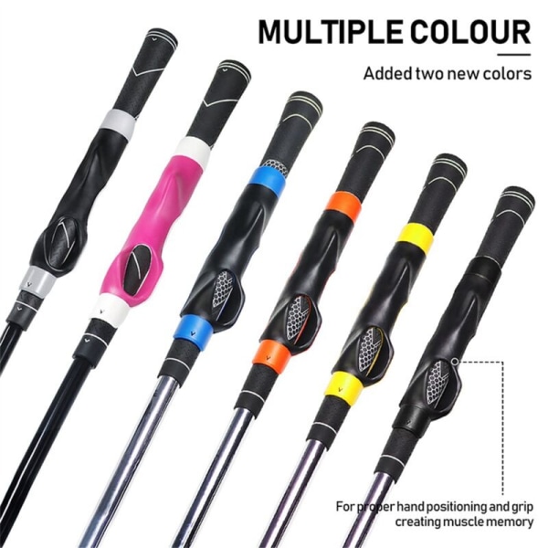 Golf Grip Træningshjælpemiddel Golfklub Greb til Swing Grip Trainer Praksis Hjælpemiddel Venstre Højre, Gul