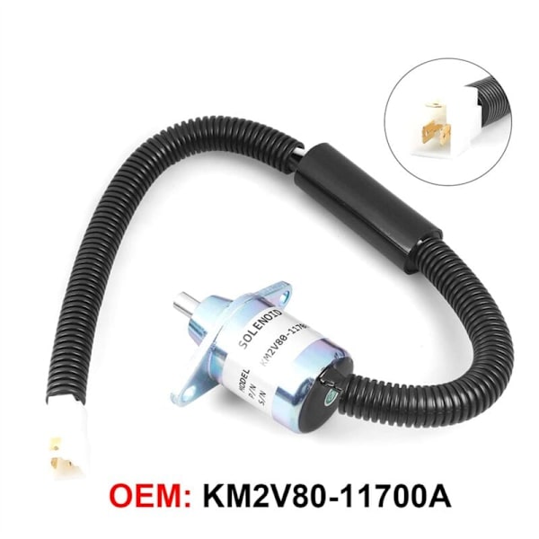 KM2V80-11700A 12V Polttoaineen Sulkuventtiili Solenoidi Moottorigeneraattorin Sulkuventtiili Solenoidi