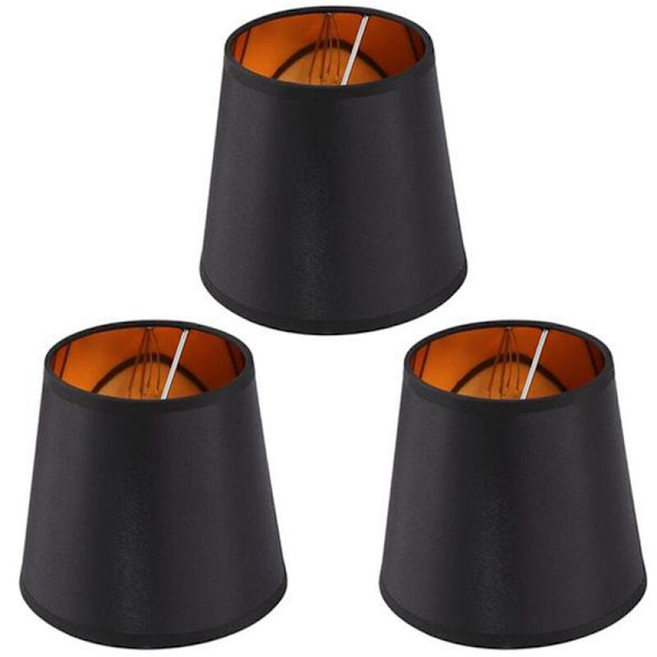 3 st tyg bubbla typ lampskärm enkel lampskärm taklampa lock ljus tillbehör för -Svart