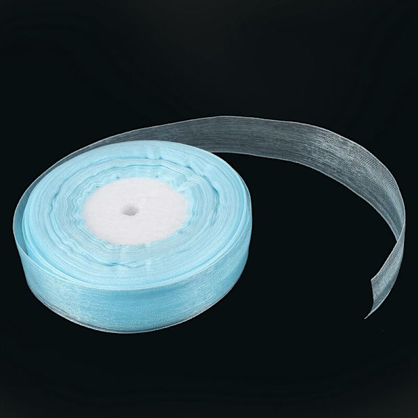 45M Nylon reunainen reuna nauha - 2.5cm leveys, sininen