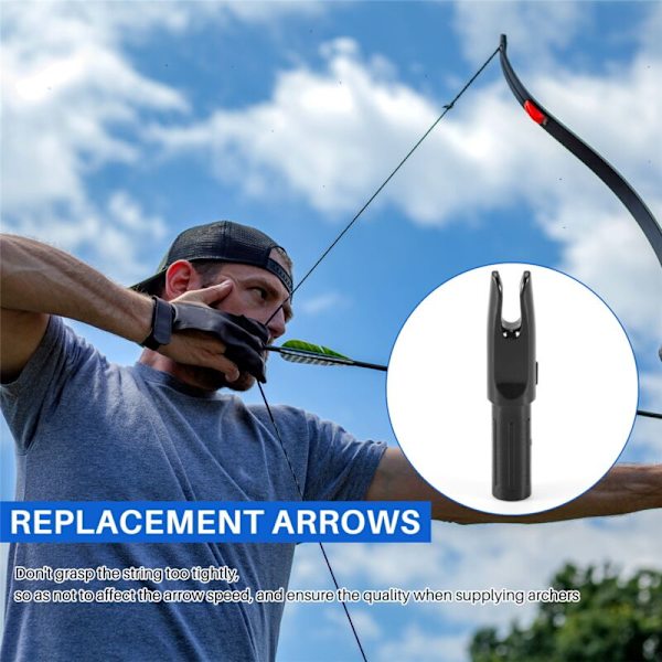 180 stk. Pile Spidser til Buejagt ID 6,2 mm Nocks Indsæt Hale til DIY Jagt Skydning Compound Recurve Bue
