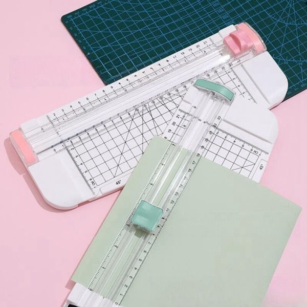 Papperskärare, Bärbar Papperskärare, 12in Papperskärare Scrapbooking Verktyg med Sidolinjal för Kraftpapper, A4 A5 B Papper