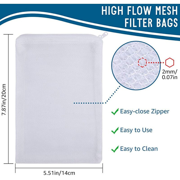 32 stk. Akvarium Media Filtersett, Nylon Filter