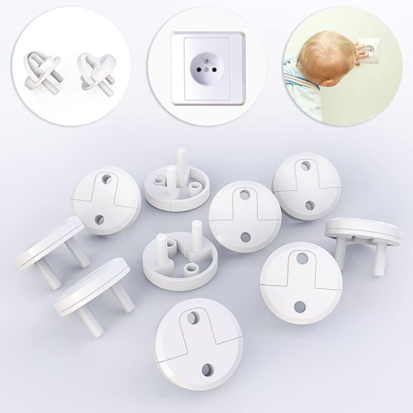 20 stk French Socket Covers Avtakbart Baby Socket Cover [Ingen nøkkel eller lim] Ny original generasjon hjemmesikkerhet og barnepass for stikkontaktbeskyttelse