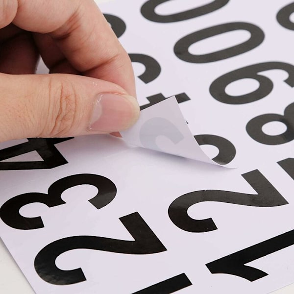 10 arkkia postilaatikon numerotarroja vedenpitävät tarrat postilaatikkoon, kotiin, oveen, osoitenumeroon, sisä- tai ulkokäyttöön (7,5 cm)